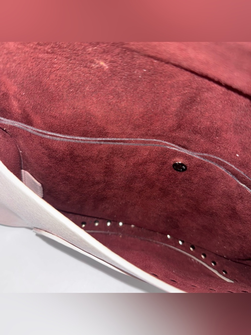 Celine Triomphe Poulbot Vintage Italy Designer Shoulder Bag Pink Studded - Picture 13 of 16
